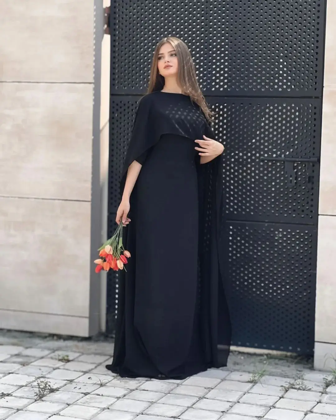 2 Pcs Women's Stitched Chiffon Plain Maxi