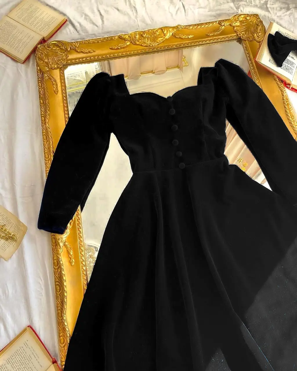 1 Pc Women's Stitched Velvet Plain Maxi