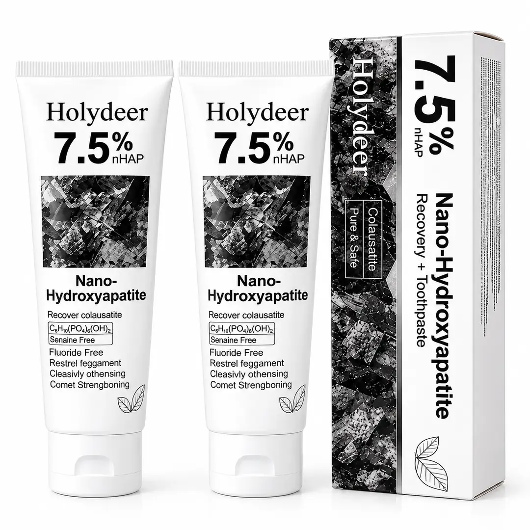Holydeer 7.5% nHAP Toothpaste Fluoride Free Mint, Pack of 2