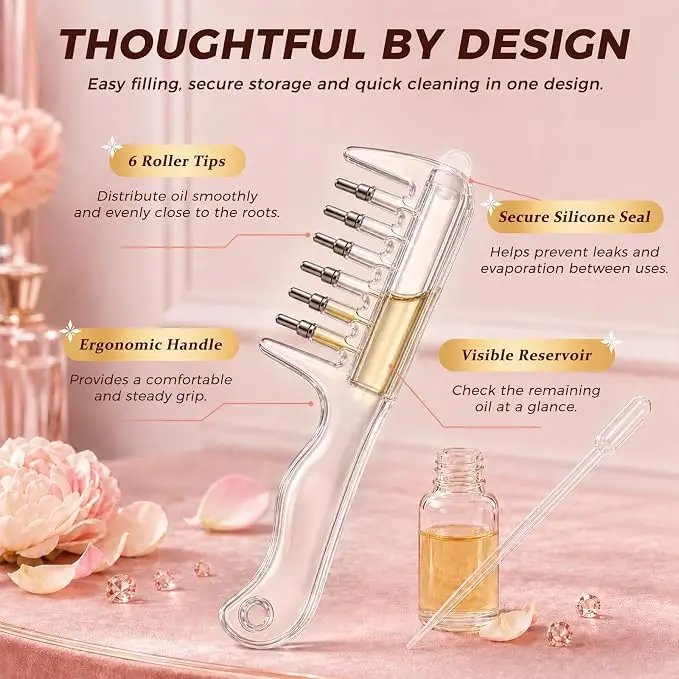 Essential Oil Infusion Comb & Hair Oil Applicator