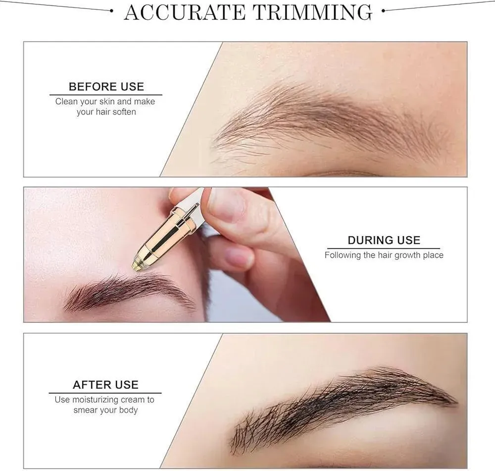 Rechargeable Eyebrow Trimmer with Box Packaging