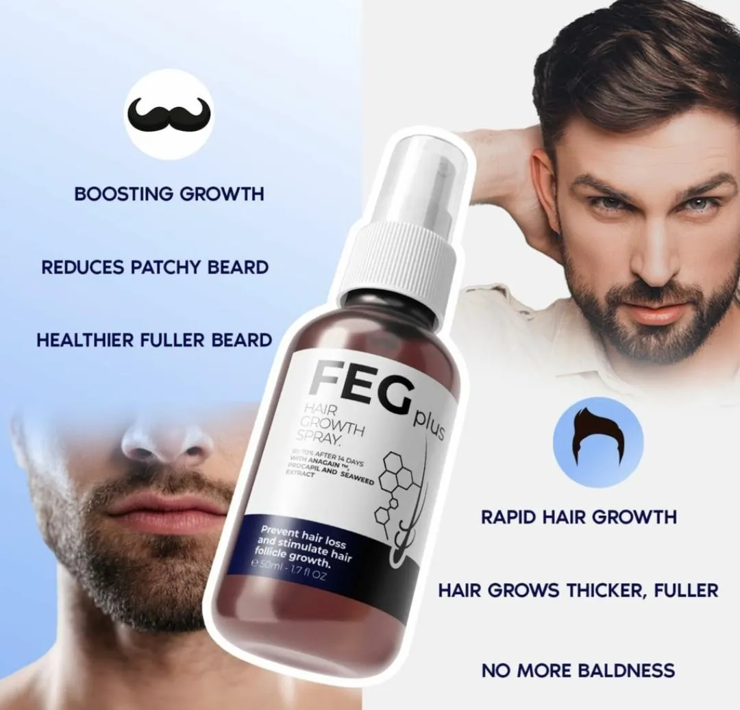 FEG Hair Growth Spray 1 Fl Oz Anti-Dandruff & Frizz Control