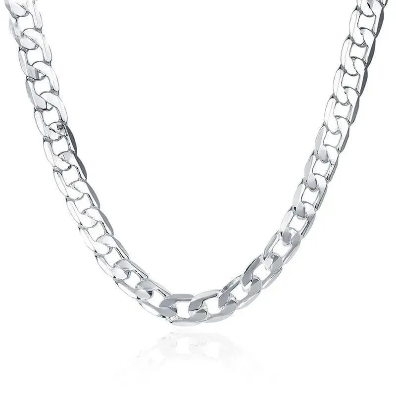 Stainless Steel Chain Necklace Silver Unisex Daily Wear
