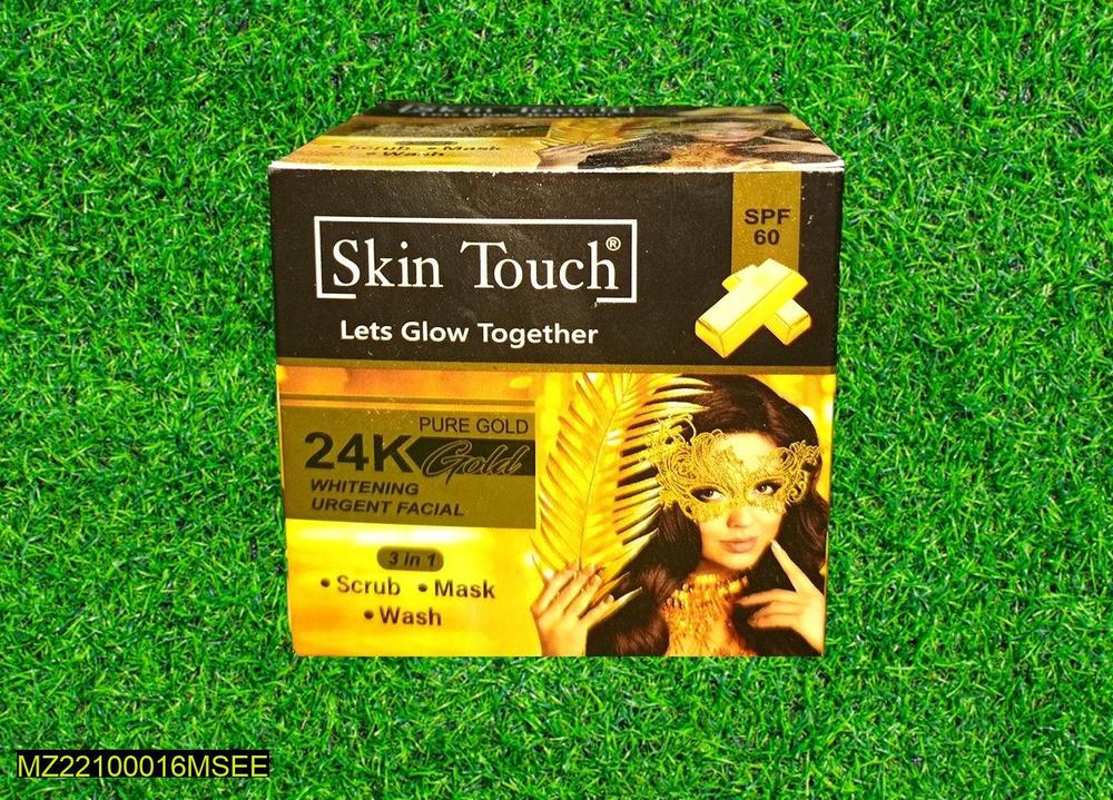 Skin Touch Whitening Facial Scrub Mask Wash 24K Gold