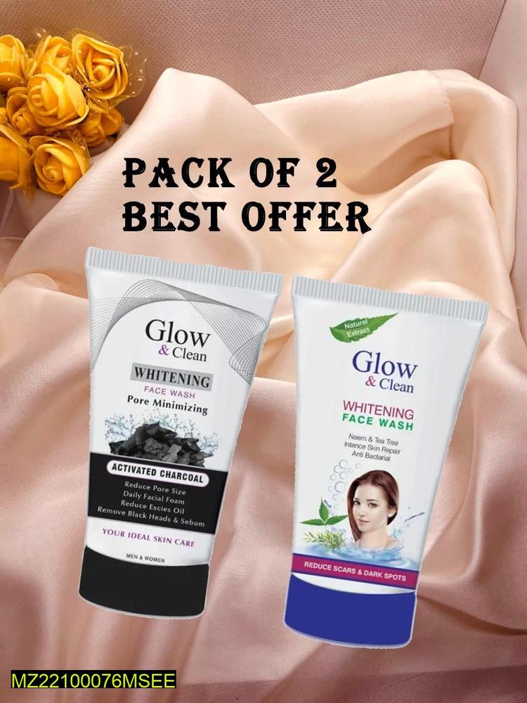Whitening Face Wash Pack of 2 - Charcoal & Neem Tea Tree