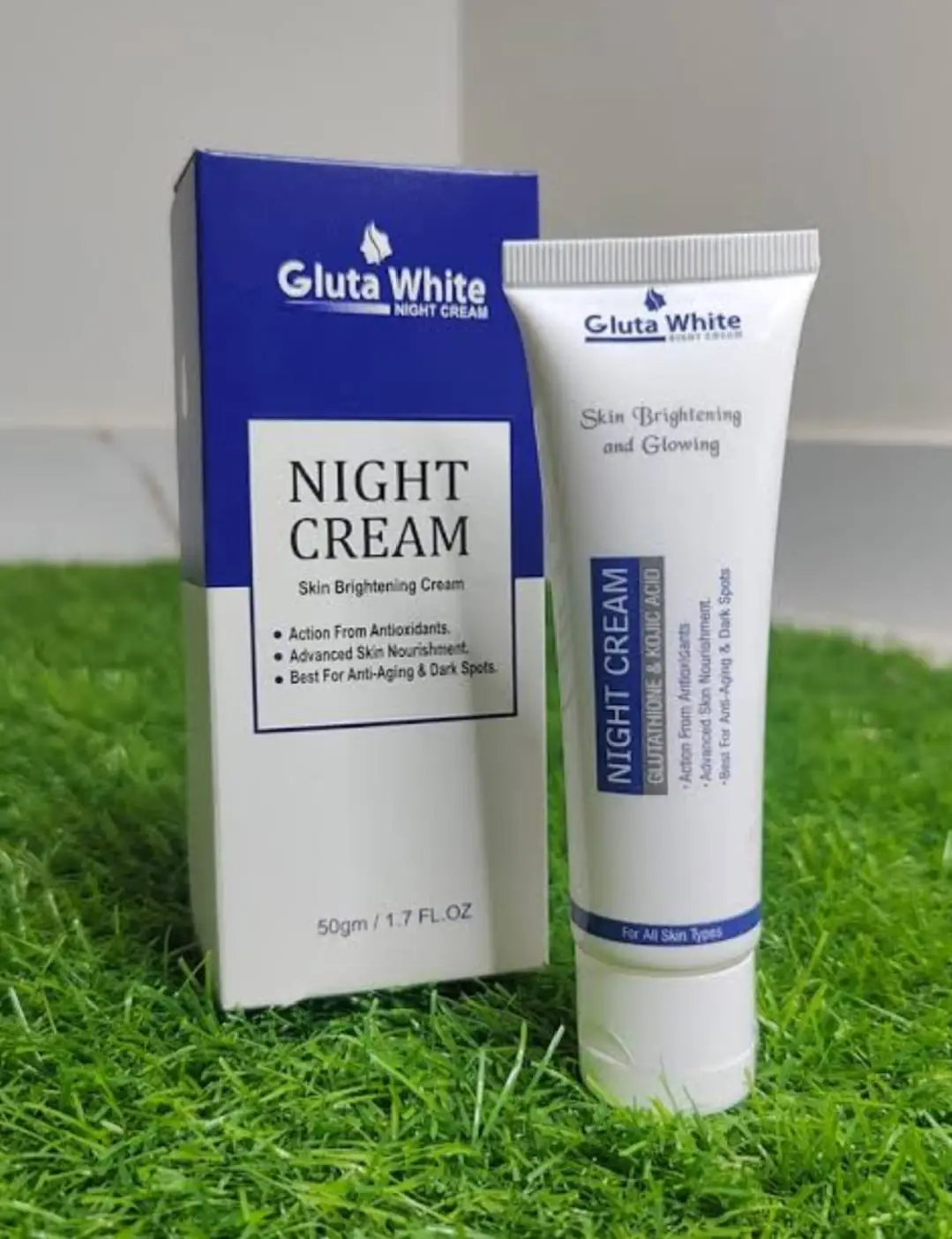 Gluta White Night Cream for Brightening Skin 50gm Anti-Aging