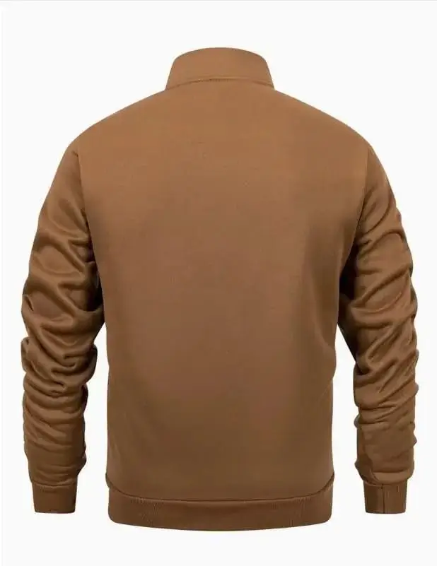2 Pcs Men's Fleece Plain Zipper Track Suit