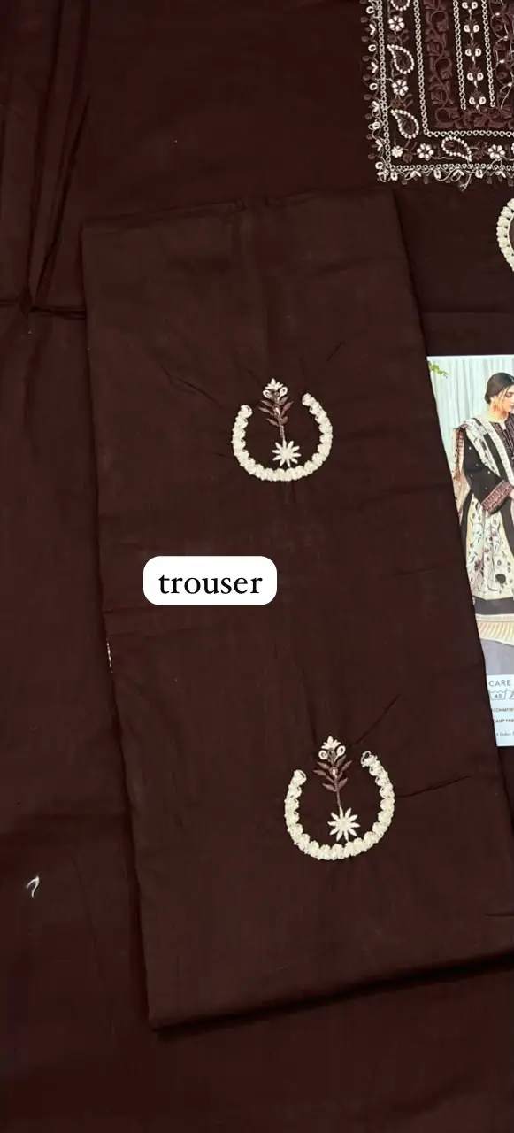 2 Pcs Women's Unstitched Embroidered Suit
