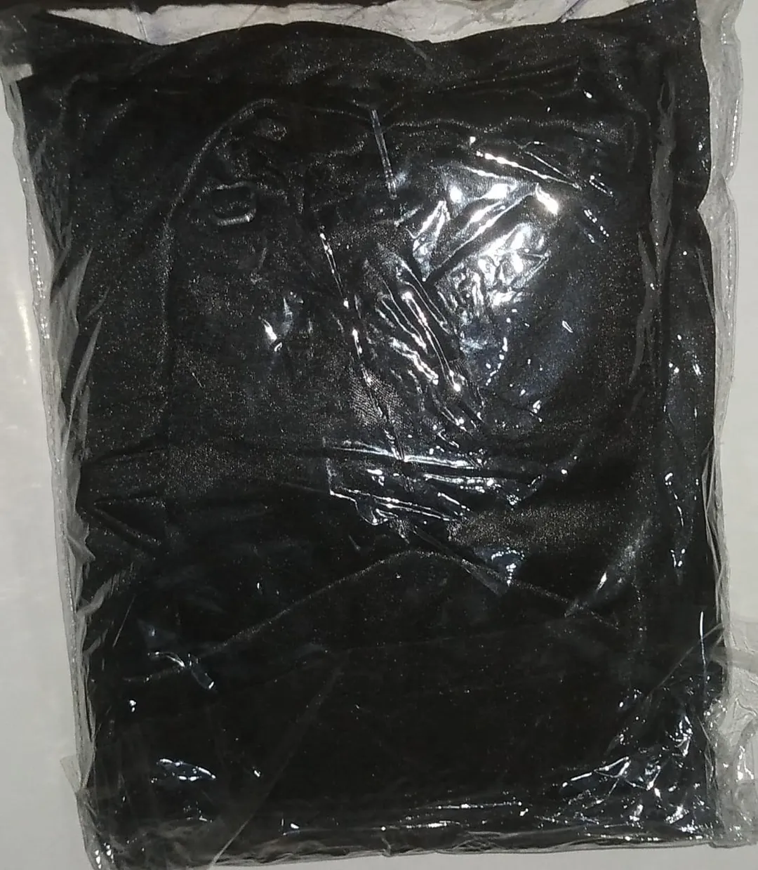 Black Silk V-Neck 4Pcs Nightwear Set for Women
