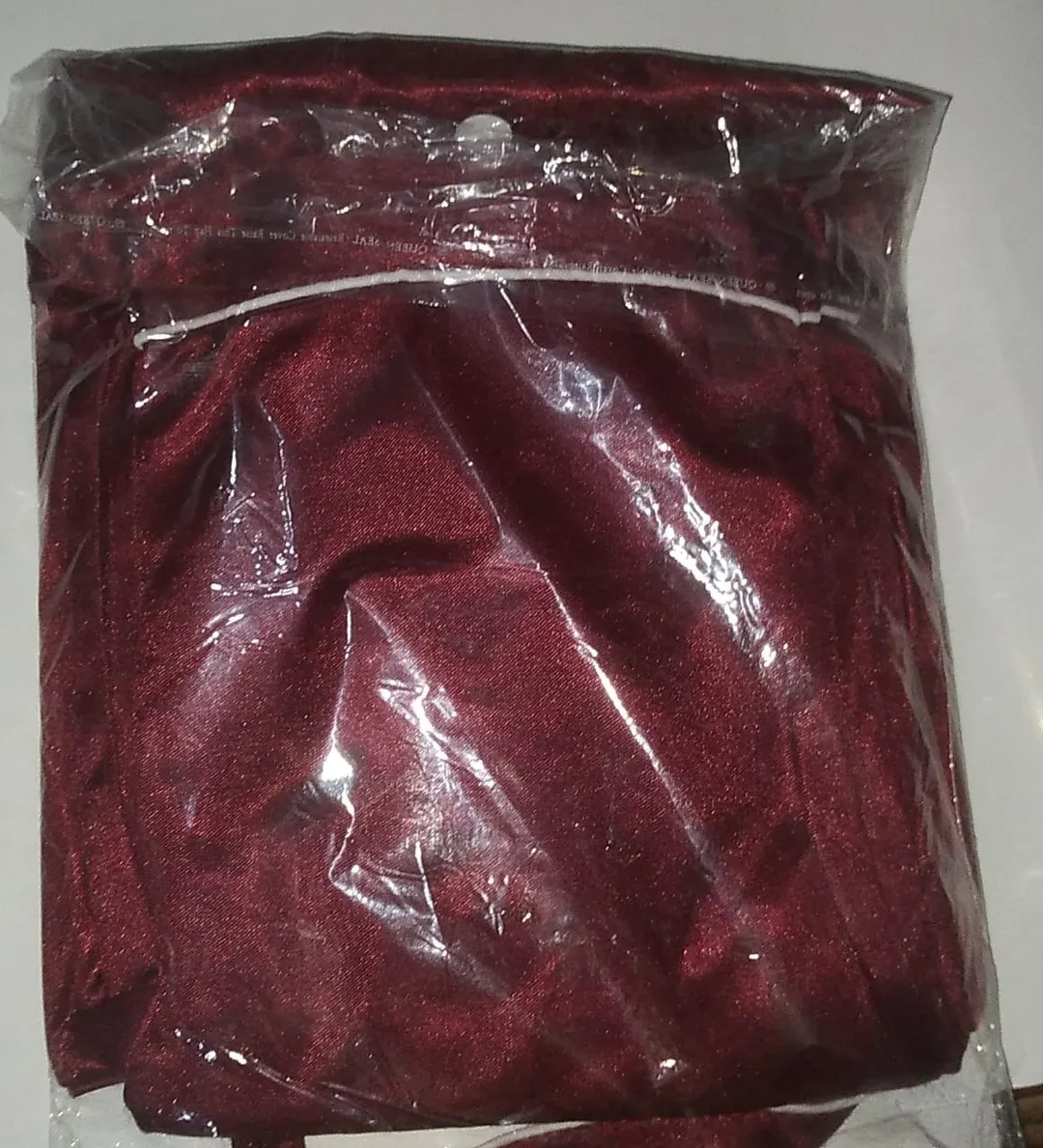 Women Silk Night Suit Maroon 2 Pcs V-Neck
