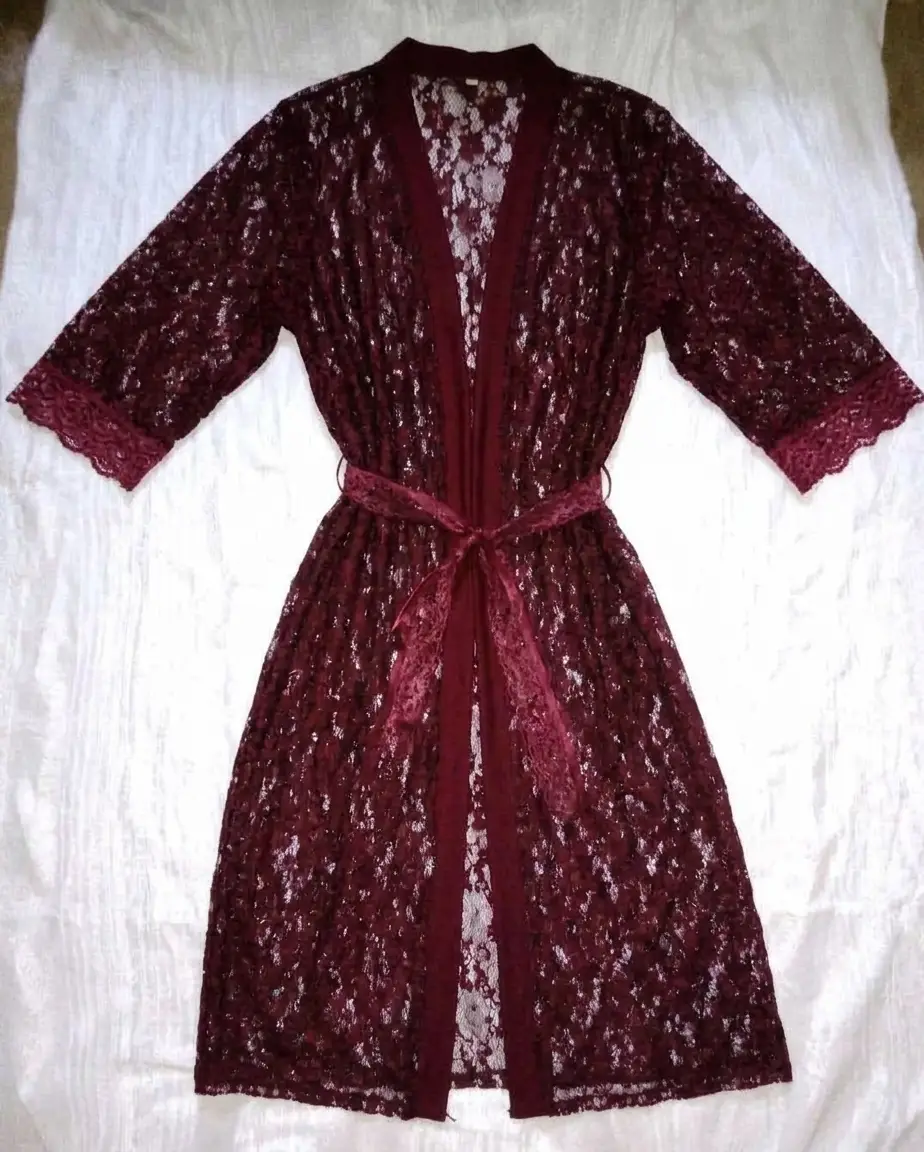 2 Pcs Women's Stitched Cotton Lace-Work Night Gown / Net Gown With Panty (Lingerie Set)