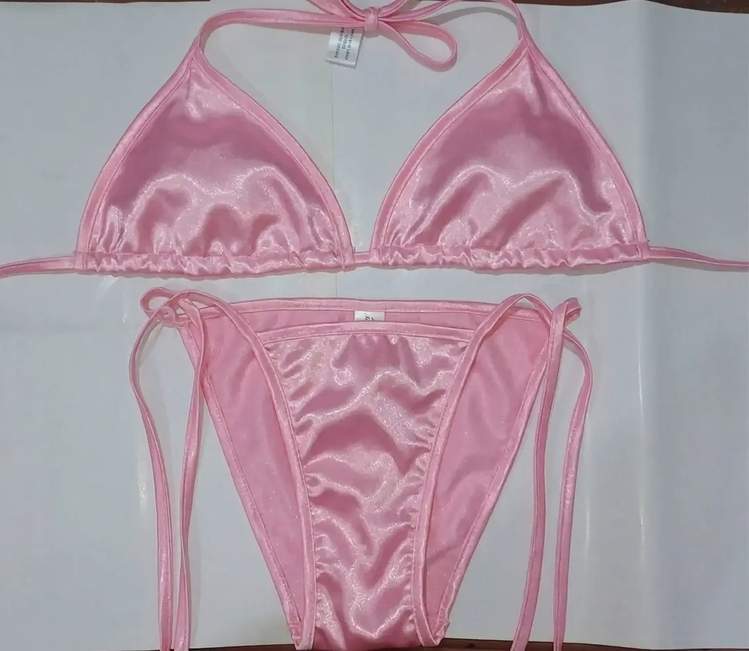 Silk Plain Comfortable And Lightweight Bikini Set / Swimwear Bra / Panty