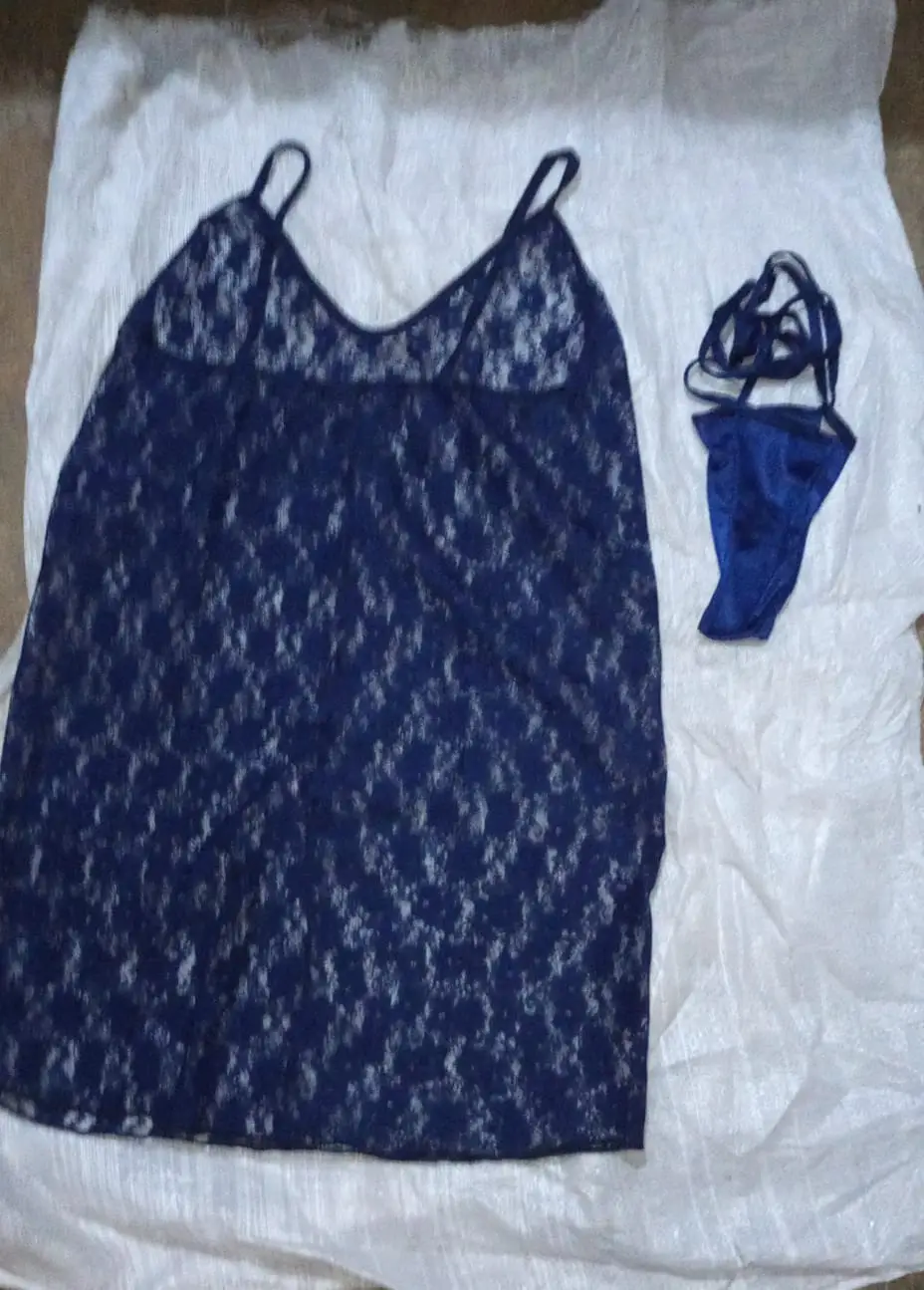 2 Pcs Transparent Nighty For Girls / Net Lace Comfortable And Lightweight Lingerie Set