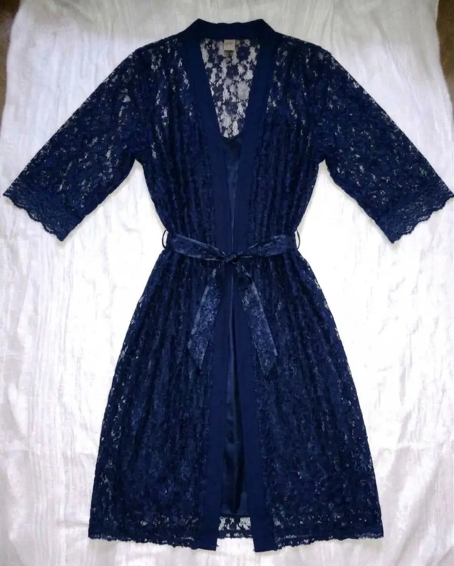 2 Pcs Women's Stitched Cotton Lace-Work Night Gown/ Net Gown With Panty (Lingerie Set)
