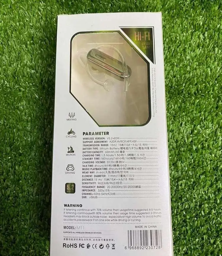 Smart Bluetooth Headset M11 Mini Compact Comfortable Small