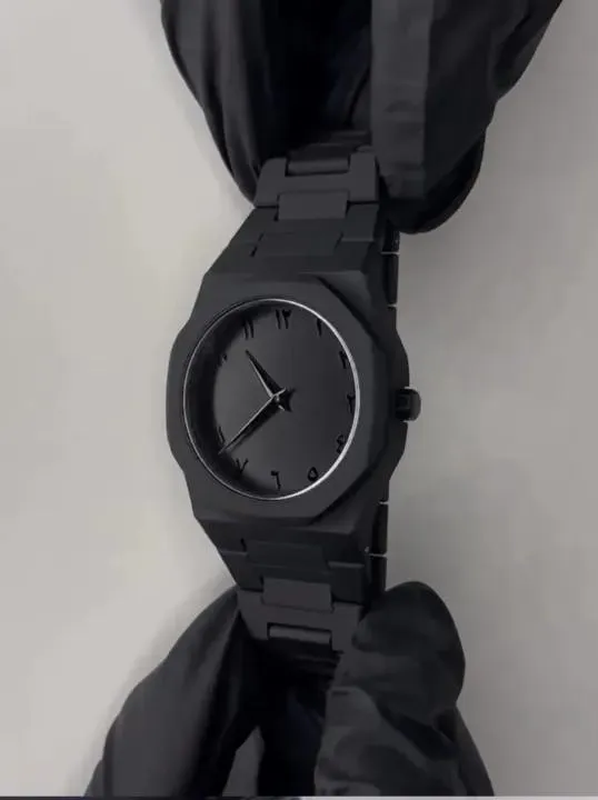 Black Arabic Aura Watch For Men – Elegant Design, Arabic Numerals, Premium Quartz Movement ?