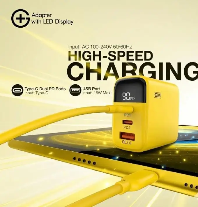 Power Adapter 45W Fast Charging With Display