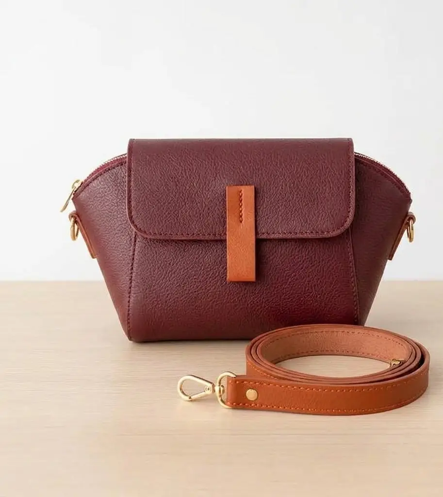 Girl's Faux Leather Textured Envelope Clutch