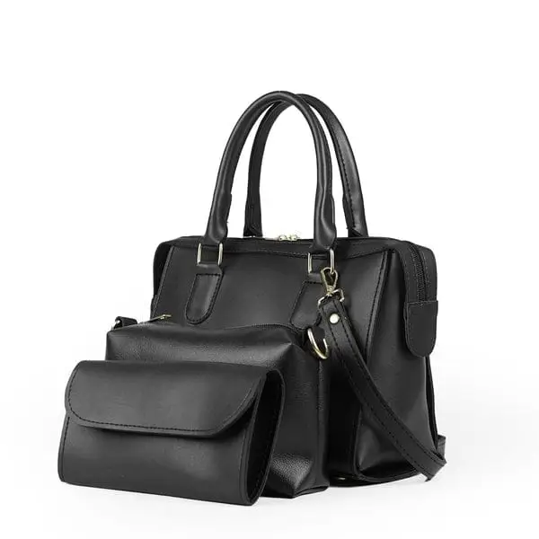 Women's Faux Leather Plain Tote Bags