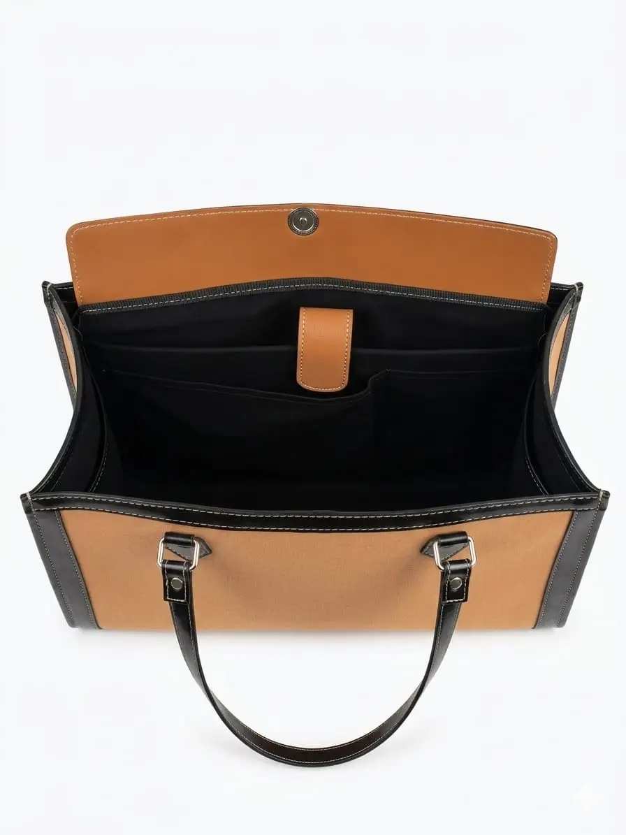 Girl's Faux Leather Plain Tote Bags