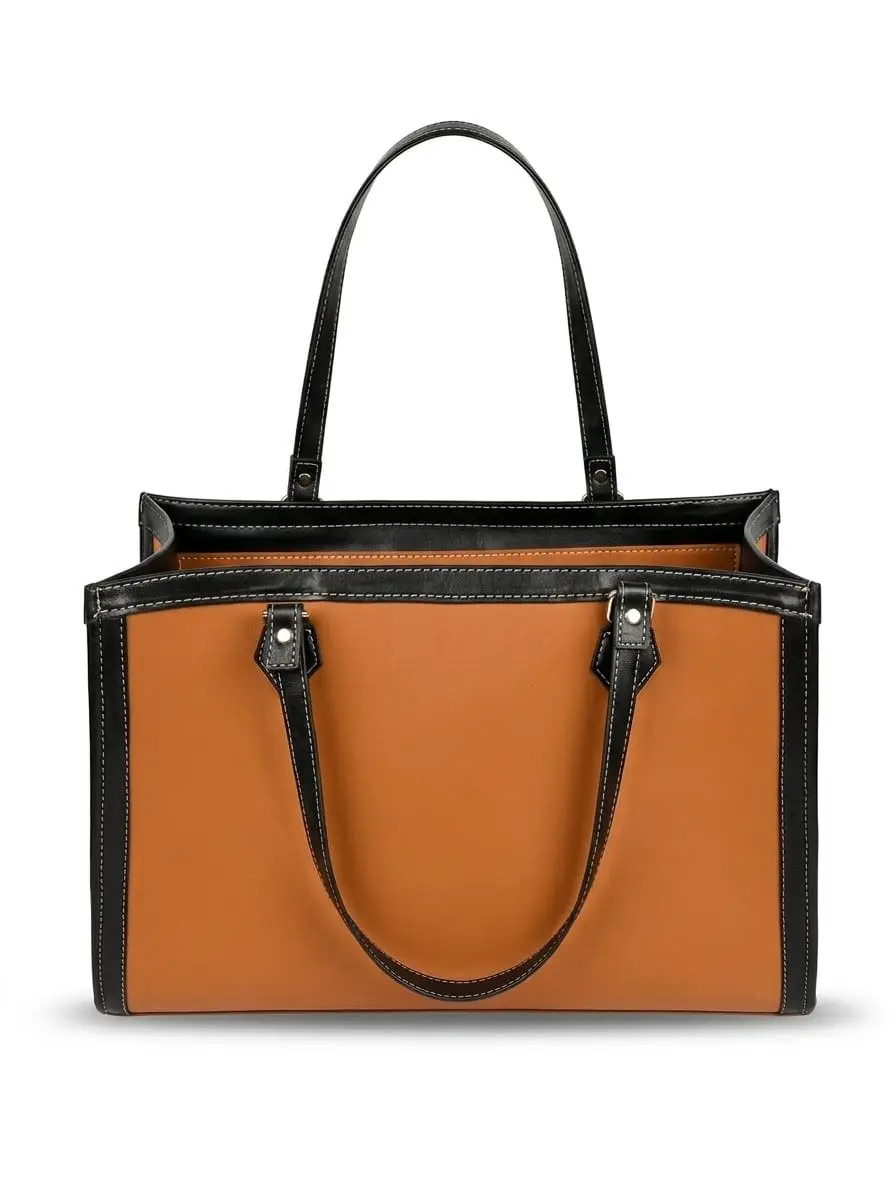 Girl's Faux Leather Plain Tote Bags