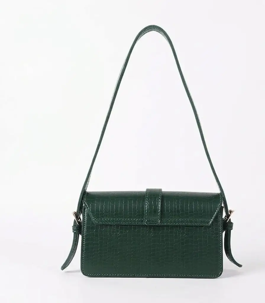 Girl's Faux Leather Plain Satchel Bag