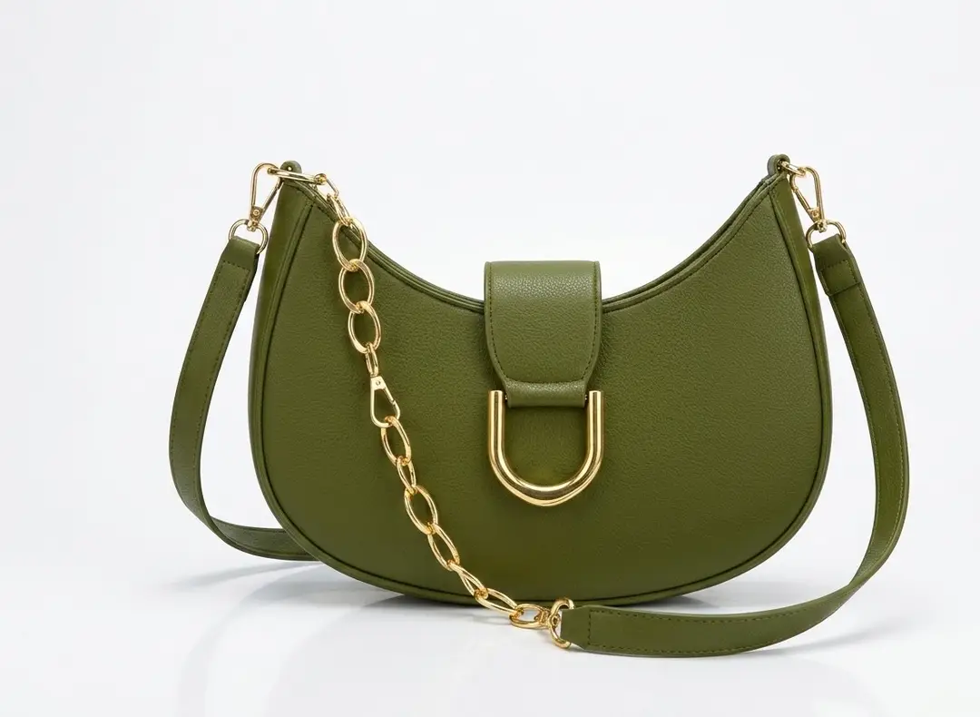 Girl's Faux Leather Plain Satchel Bag