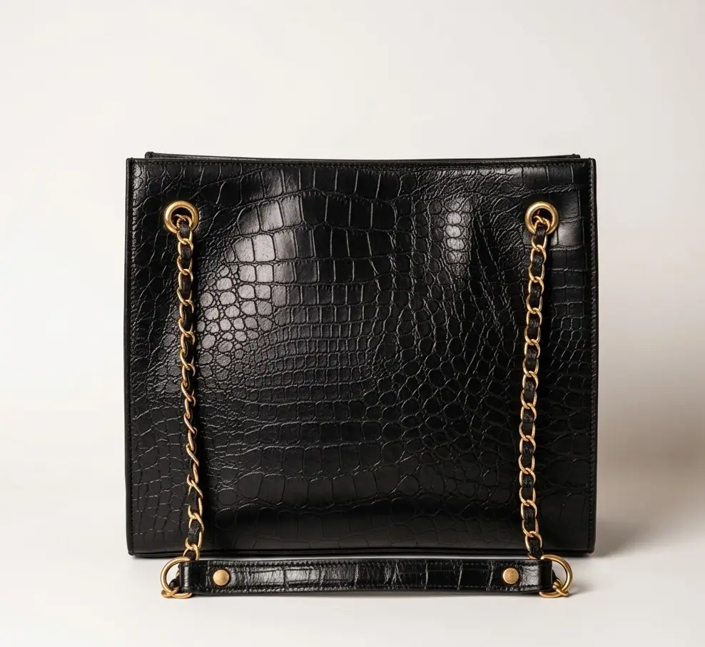 Girl's Faux Leather Textured Satchel Bag