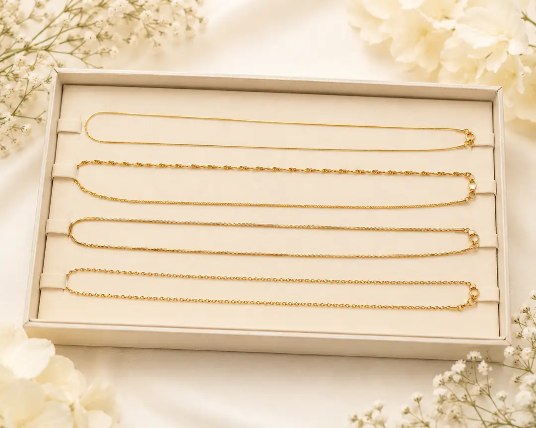 Plain Gold Plated Zircon Chain
