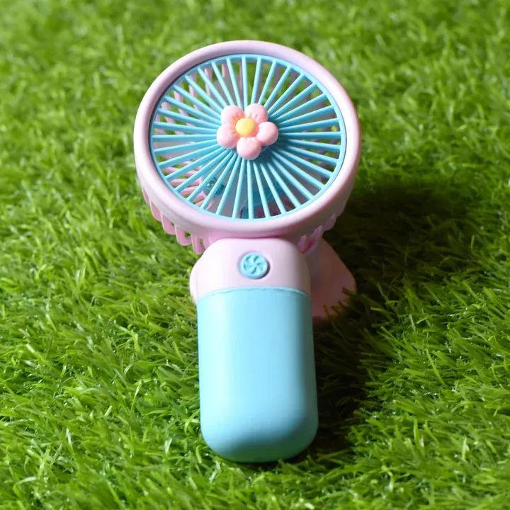 Portable Mini Hand Fan Cute Cartoon USB Rechargeable Fan