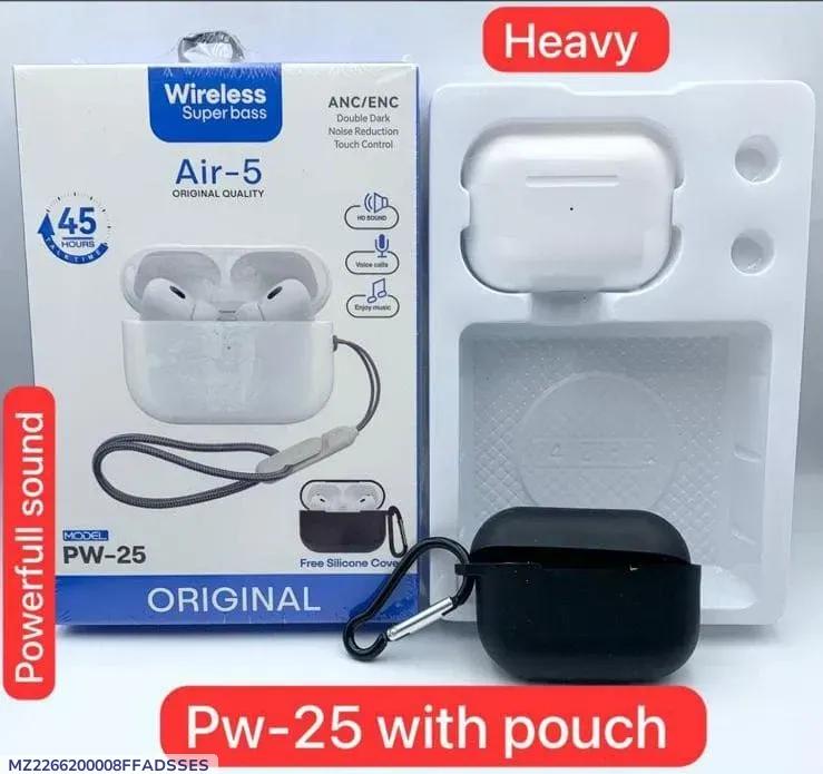 Wi-Fi Airpods PW-25 with Pouch Heavy Waterproof