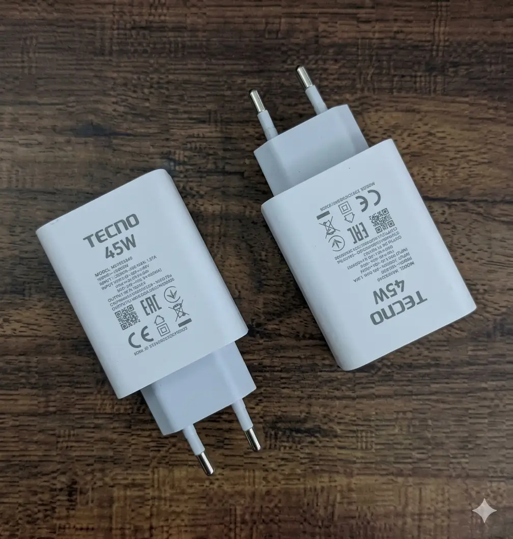 techno 45watt original adaopter/charger all mobile supported of techno fast charger and long lasting