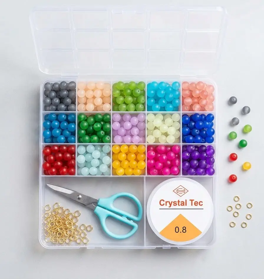 DIY Glass Beads with Crystal Tec and Scissor