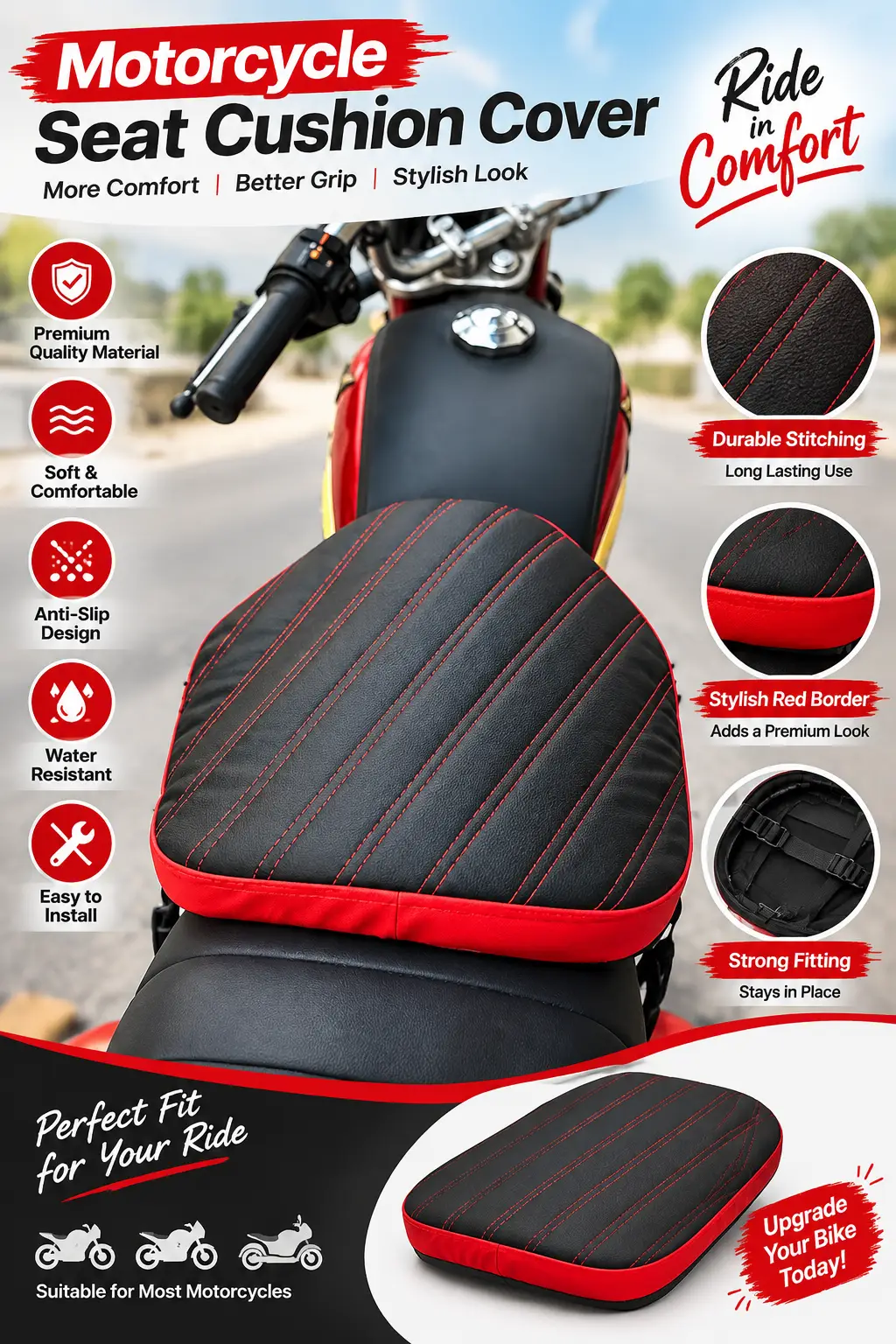 Anti-Slip Bike Seat Cushion for Daily Riding