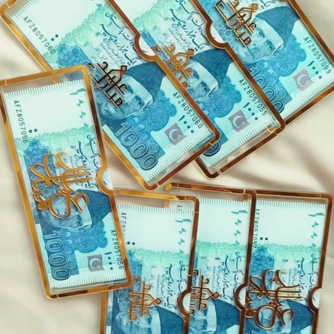 Eidi Envelope Acrylic Gold Design for Kids & Family