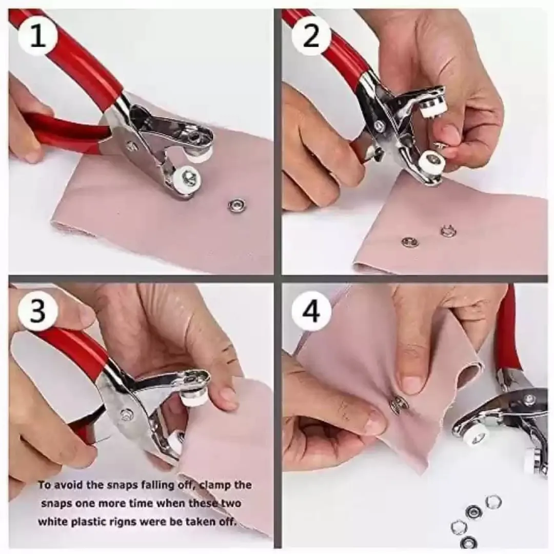 Stainless Steel Tich Button Machine with 50 Free Rings