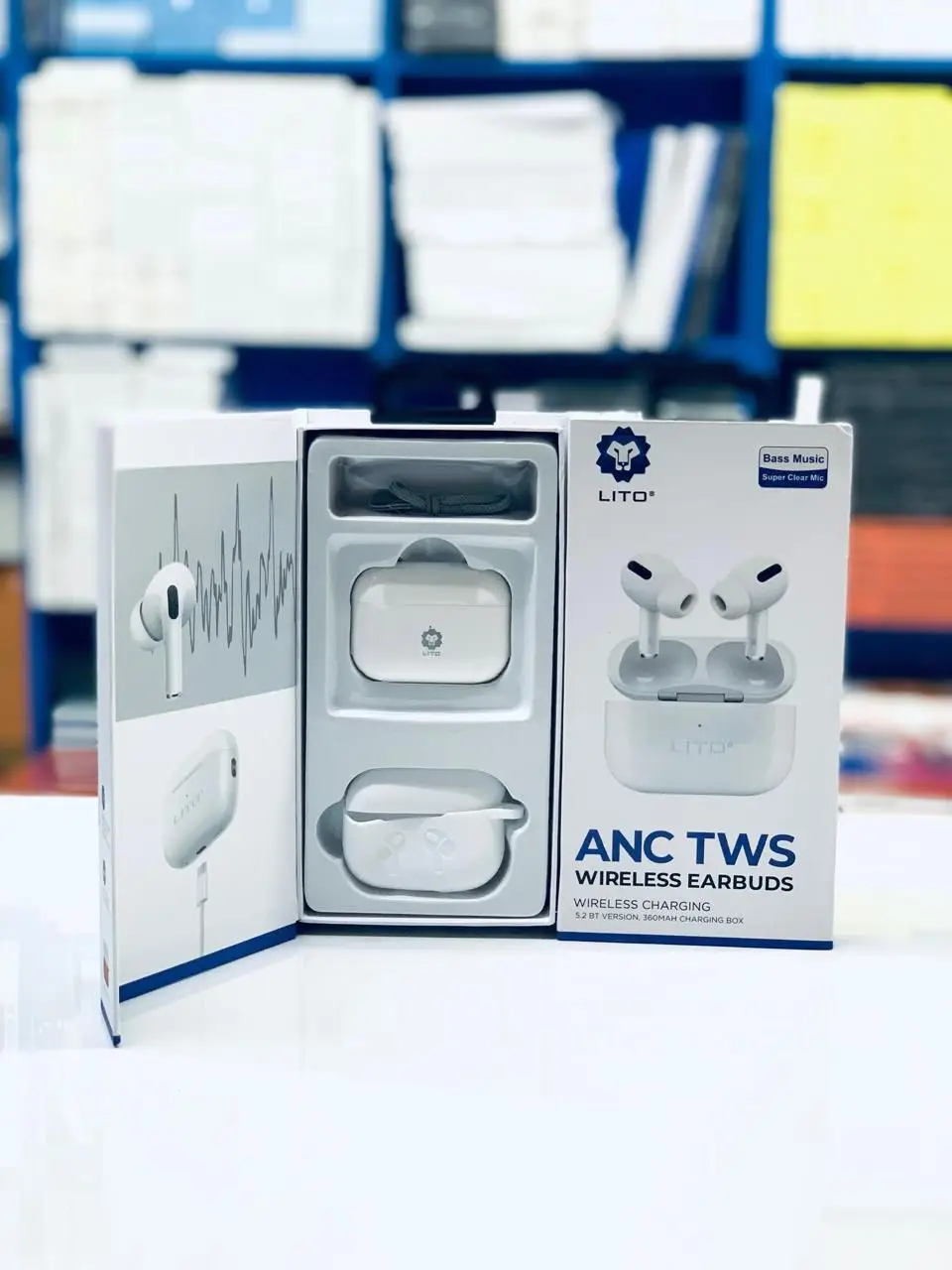 LITO ANC TWS Wireless Earbuds Bluetooth 5.2 | Noise Cancelling Earphones with Wireless Charging Case