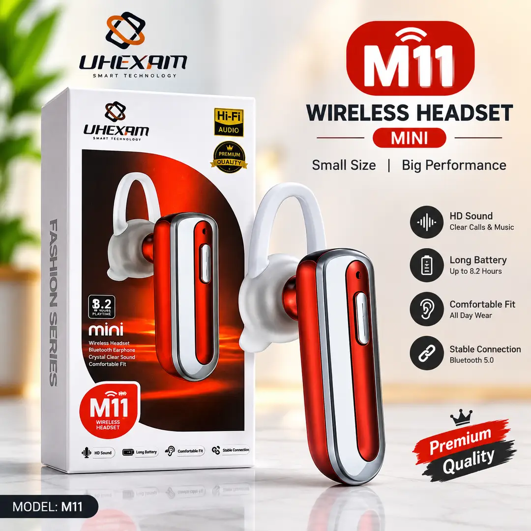 M11 Mini Wireless Bluetooth Headset – HD Sound & Clear Calls