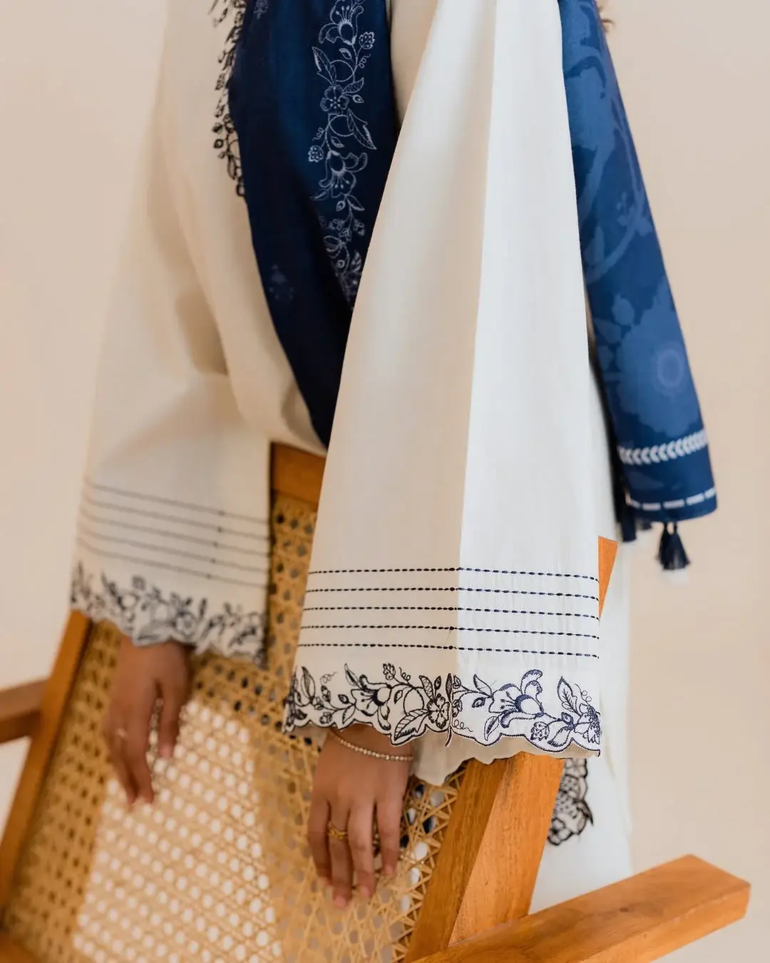 Stunning Embroidered 3 Pcs Linen Suit for Women