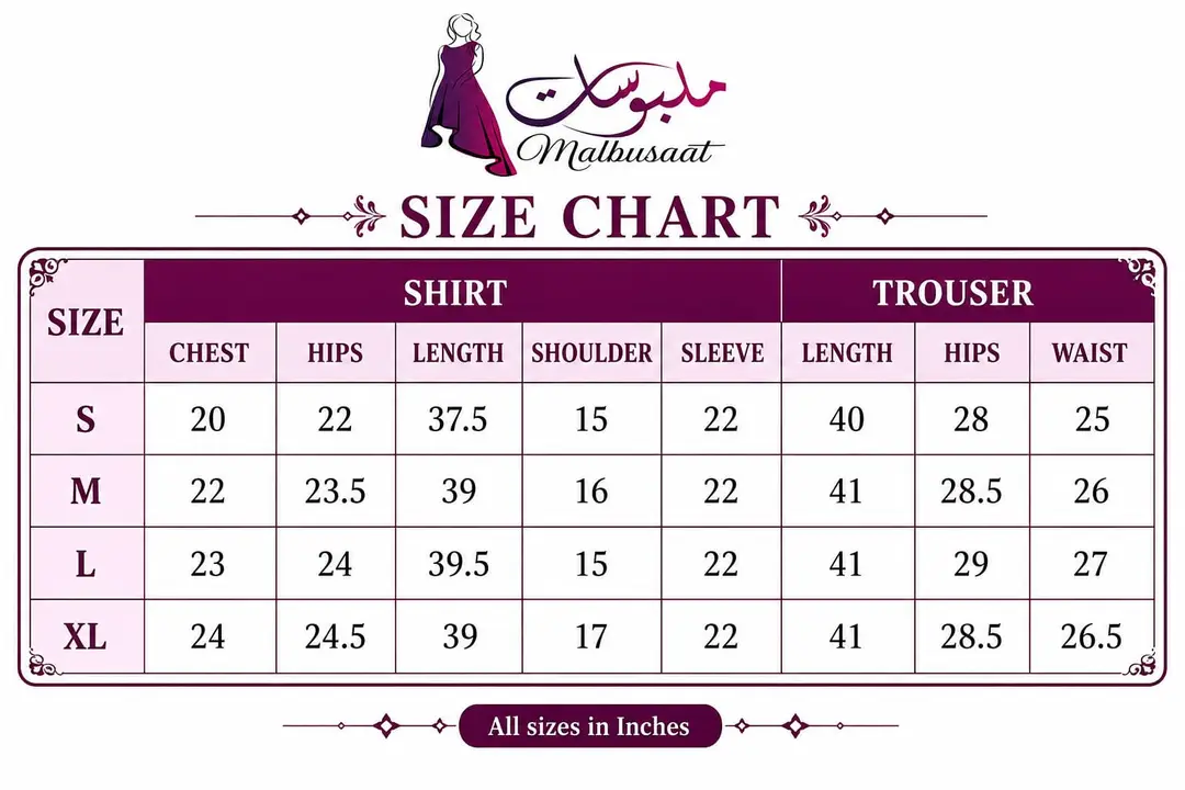 Stunning Embroidered Cotton Suit Set - 3 Pcs in Maroon