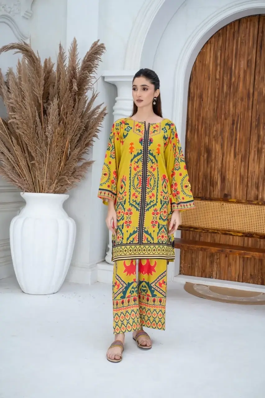 Stunning Women's Stitched Printed Shirt and Trouser Set - 2 Pcs