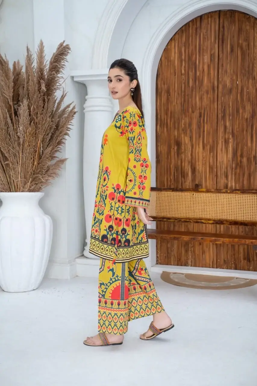 Stunning Women's Stitched Printed Shirt and Trouser Set - 2 Pcs
