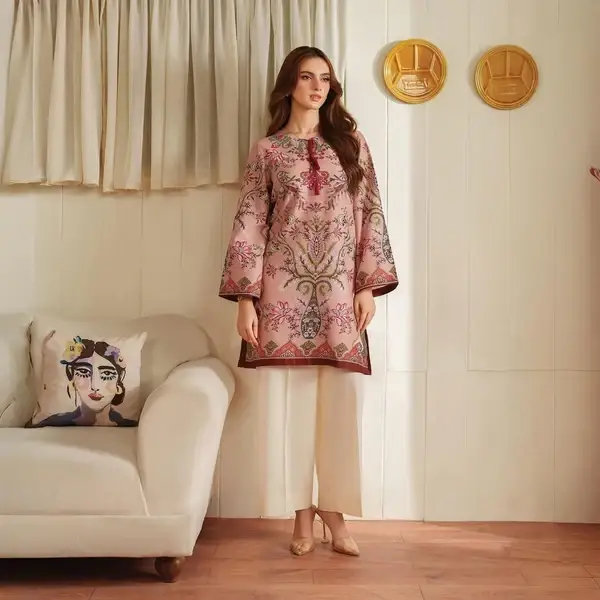 Elegant Women's Stitched Printed Suit - 2 Pcs