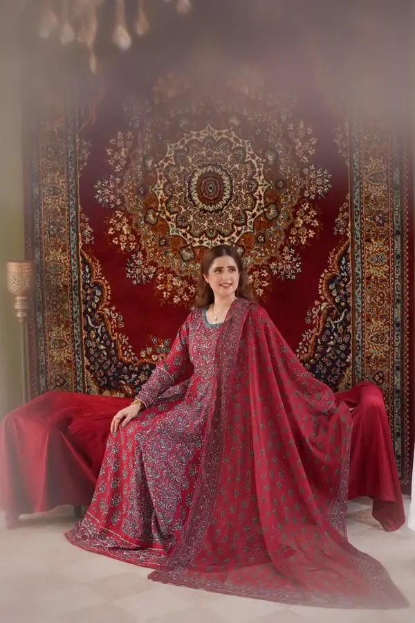 Stunning Digital Printed Maxi - 2 Pcs Set