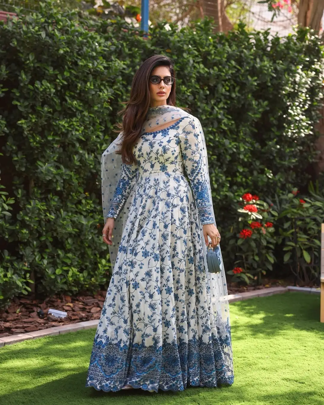 Stunning Women's Stitched Printed Frock and Dupatta Set - 2 Pcs