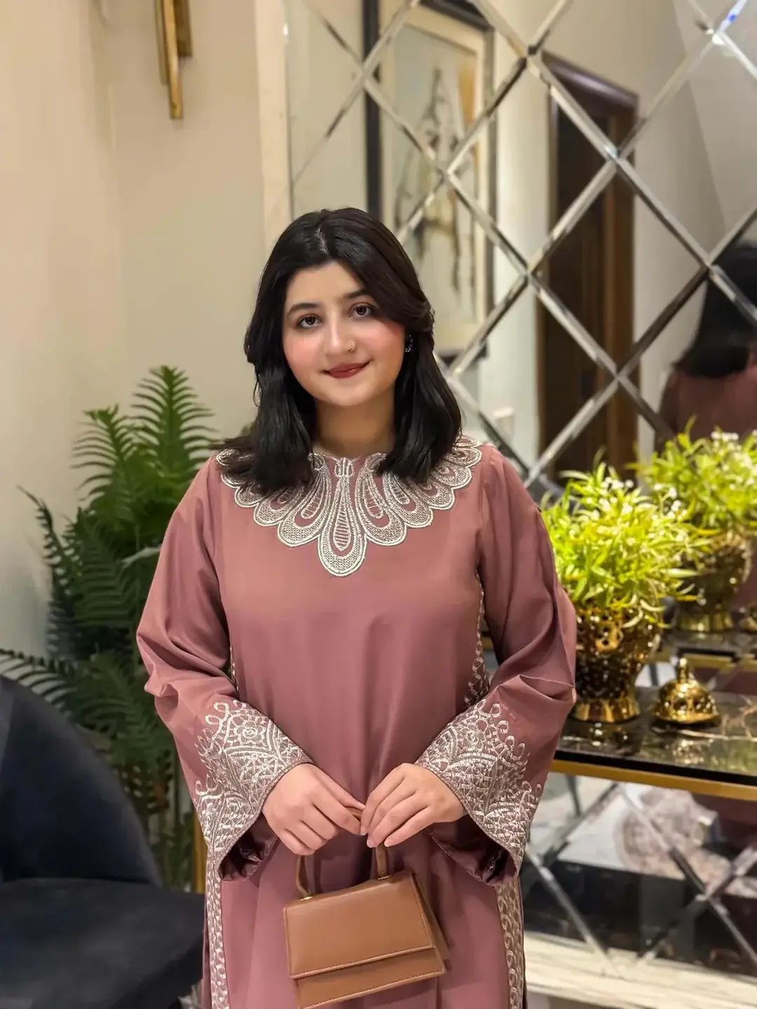 Stylish Women’s Stitched Cotton Embroidered Shirt And Trouser Set - 2 Pcs