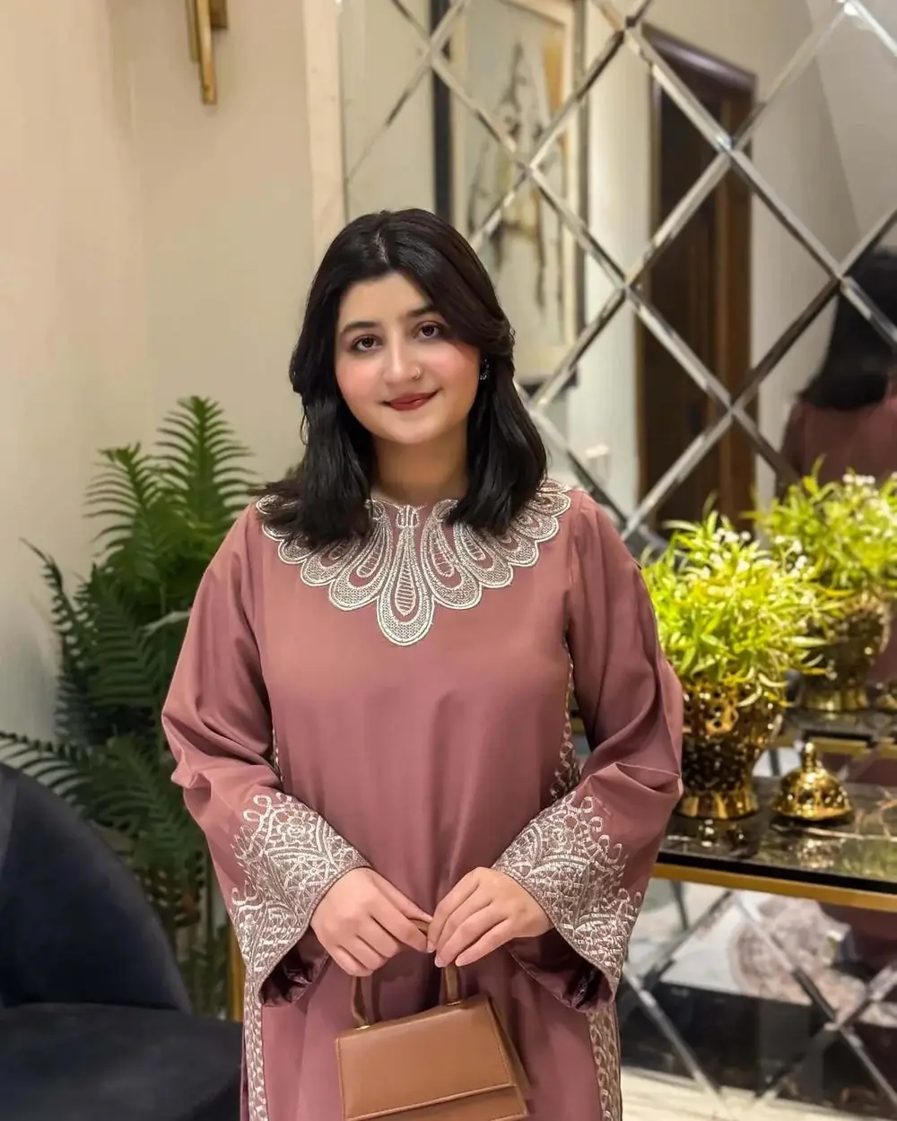 Stylish Women’s Stitched Cotton Embroidered Shirt And Trouser Set - 2 Pcs