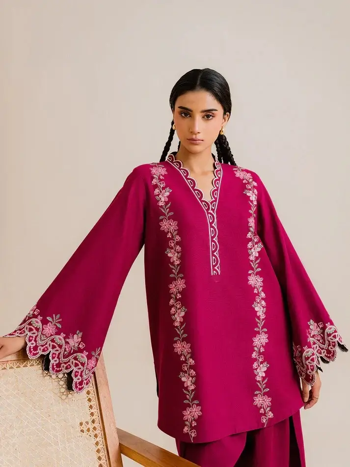 Stylish Embroidered Women's Stitched Shirt and Trouser - 2 Pcs