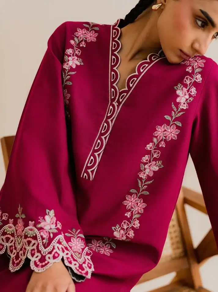Stylish Embroidered Women's Stitched Shirt and Trouser - 2 Pcs
