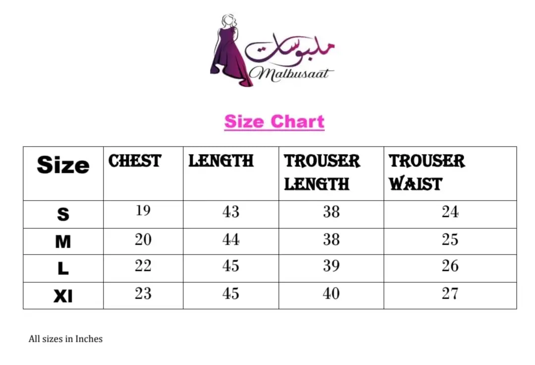 Stylish Embroidered Shirt and Trouser Set - 2 Pcs